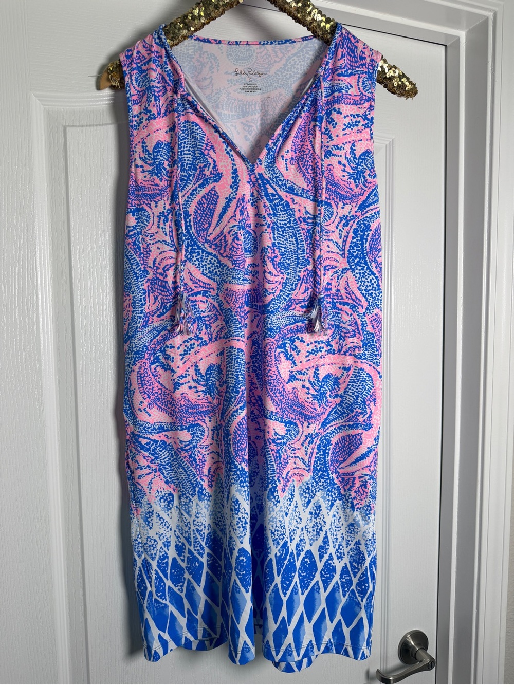 Lilly Pulitzer Johanna shift dress cover up alligator print